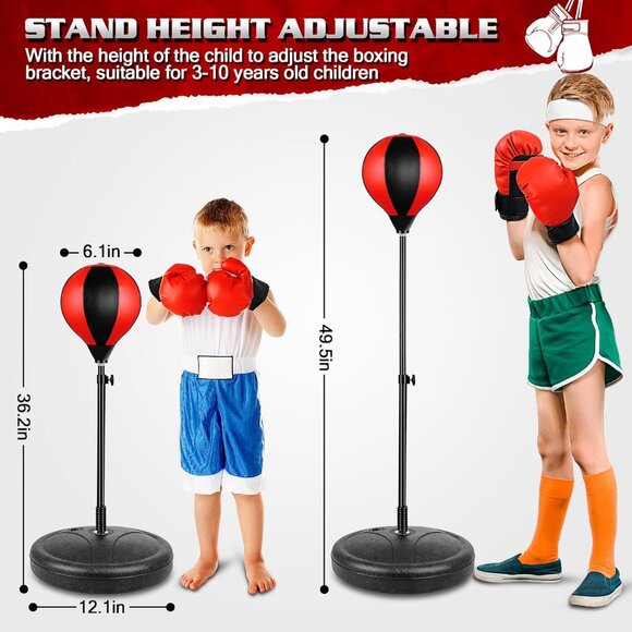 Height Adjustable Boxing Bag with Punching Bag - Picture 4 of 7